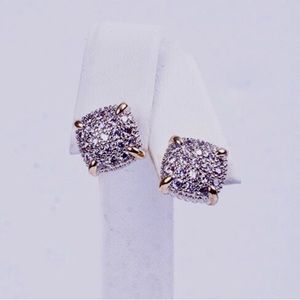 CRYSTAL STUD EARRINGS PAVE SET